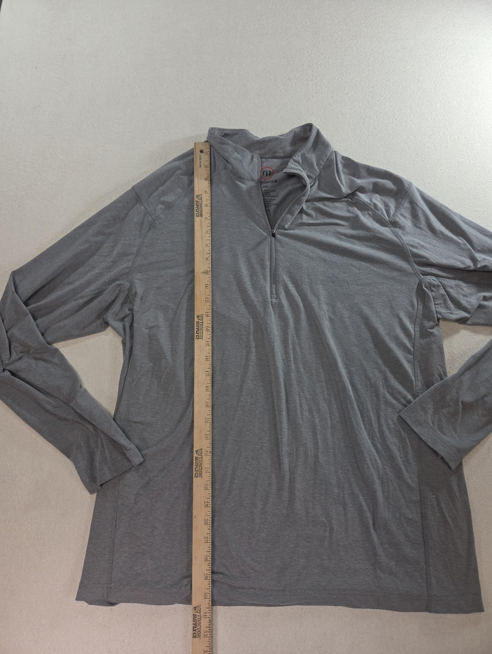 TravisMathew 1/4 Zip Pullover XXL Gray Lightweight Golf - Picture 6 of 7